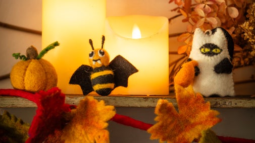 Felt Halloween decorations from Nepal